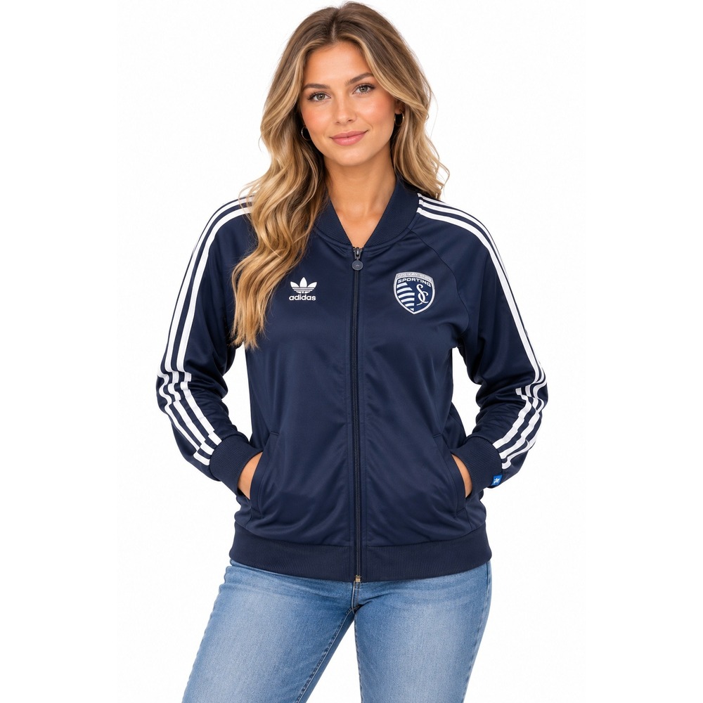 Adidas Originals Sporting Kansas City Track Jacket XL Navy Blue MLS Soccer 2012